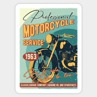 Motorcycle service poster Sticker